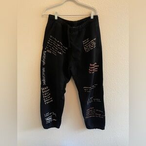 Pleasures black graphic print joggers